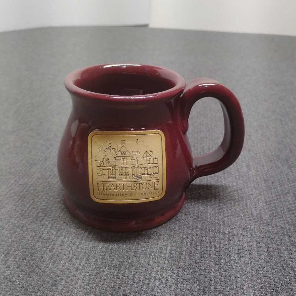 Sunset Hill Stoneware Hearthstone Mug Burgundy Ceramic Illuminating Our Heritage